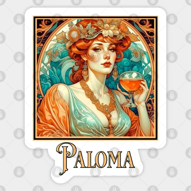 Art Nouveau Paloma Sticker by HolidayBug